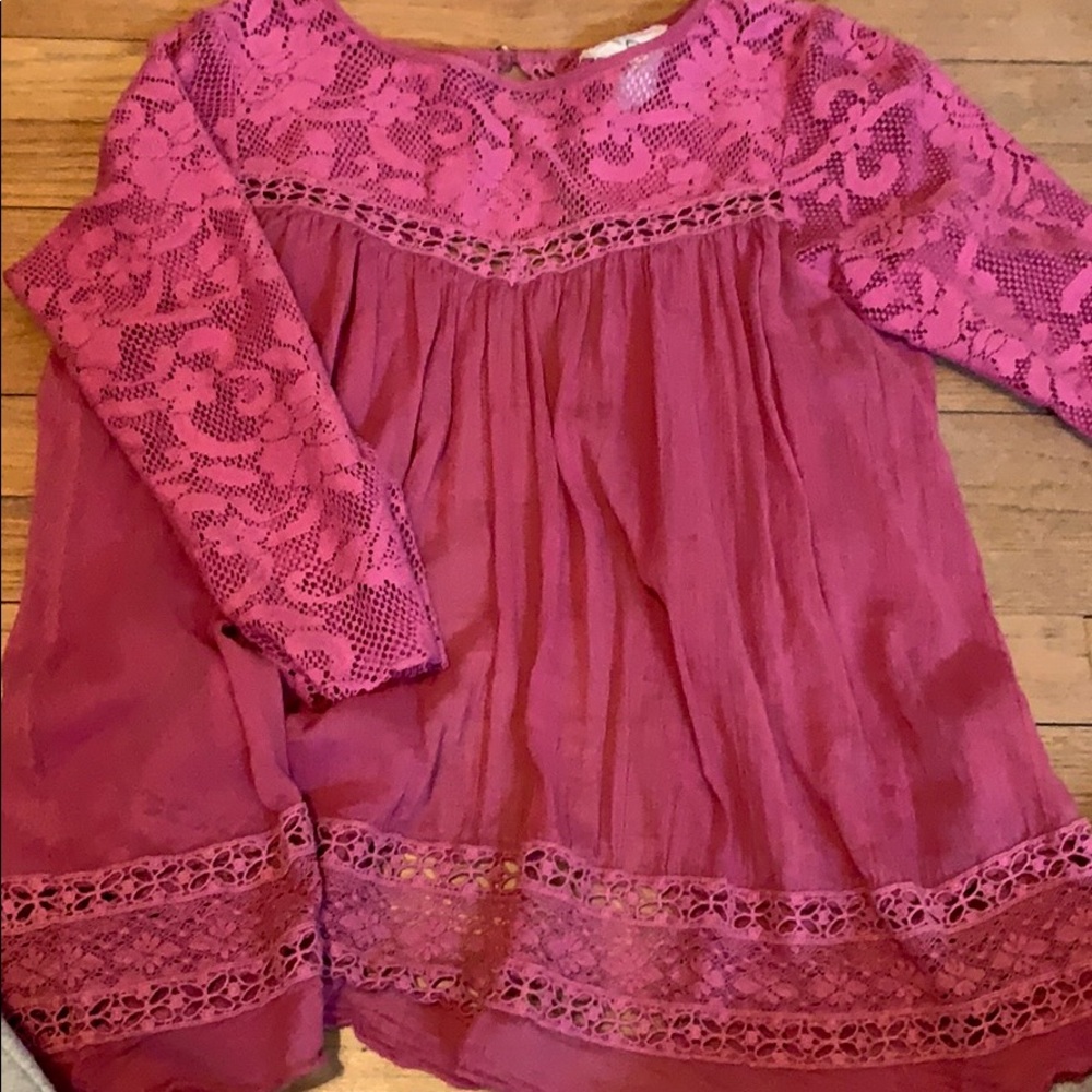 Free People pink blouse